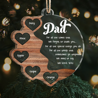 Thumbnail for I Love You Mom Grandma Christmas For Mother Layered Wood Acrylic Ornament, Customized Holiday Ornament AE