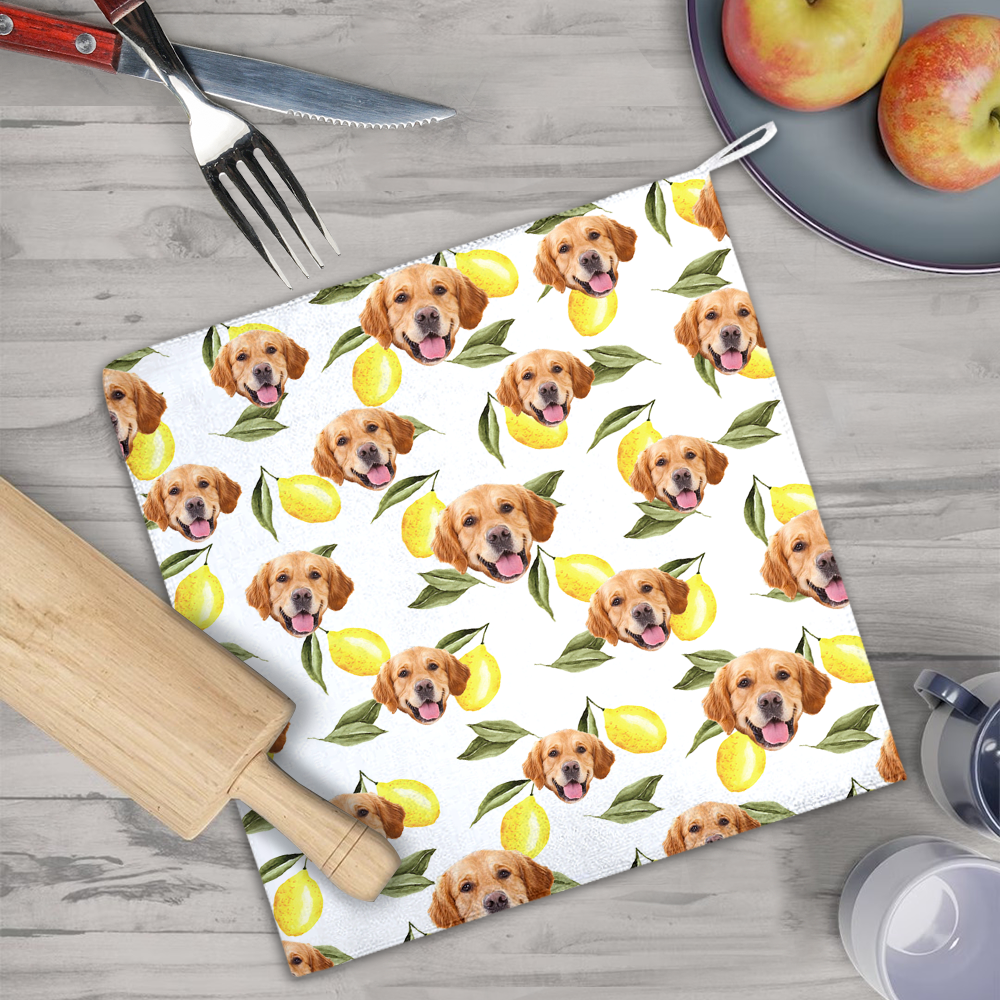 Custom Food Is Everything Dog Cat Photo Hand Towel, Pet Lover Gift JonxiFon