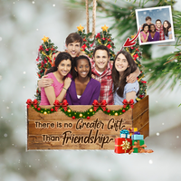 Thumbnail for Personalized Upload Photo There is No Greater Gift Than Friends Christmas Printed Acrylic Ornament AC