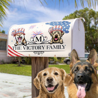 Thumbnail for Personalized Independence Day 4th July Dog Patriotic Mailbox Cover, Outside Small Yard Decoration AF