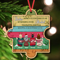 Thumbnail for Personalized You Are My Missing Piece Besties Friends, Customized Holiday Ornament AE