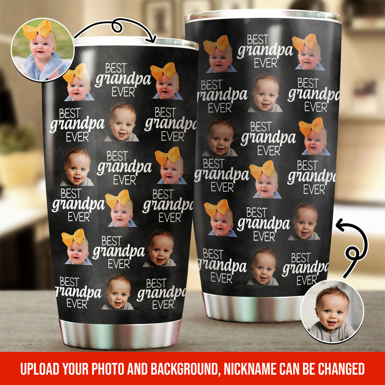 Best Nana Grandpa Ever Family Tumbler, DIY Gift Family AA