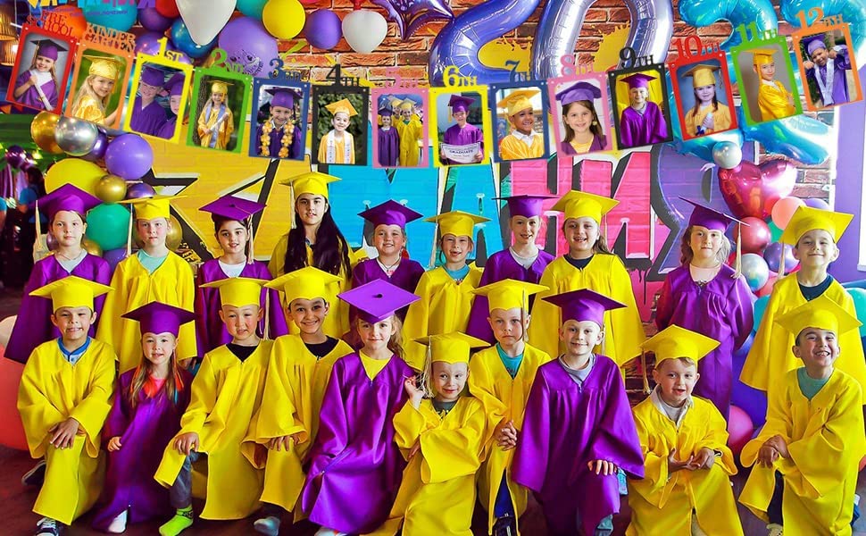 Graduation Photo Banner for 2025 Party Decorations,K-12 School Pictures FC