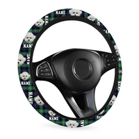 Thumbnail for Custom Dog Mom Dog Dad Photo Car Steering Wheel Cover, Pet Lover Gift JonxiFon