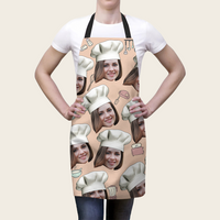 Thumbnail for Custom Face With Chef Hat Photo Apron, Kitchen Gift AI