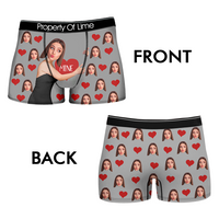 Thumbnail for Custom It's Mine Photo Men's Boxer Briefs, Valentine Gift Ideas For Him AI