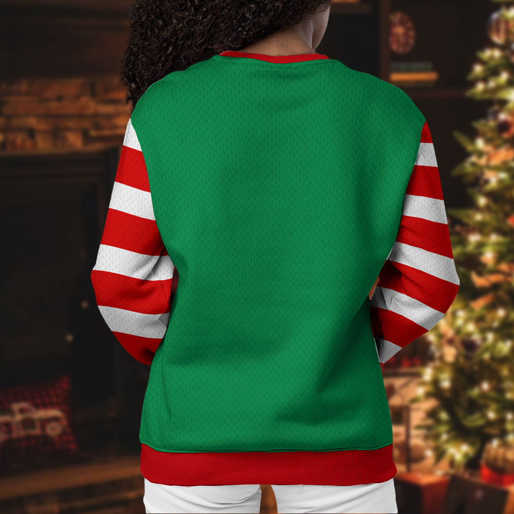 Define Naughty Photo Ugly Christmas Sweatshirt, Christmas Gift AB