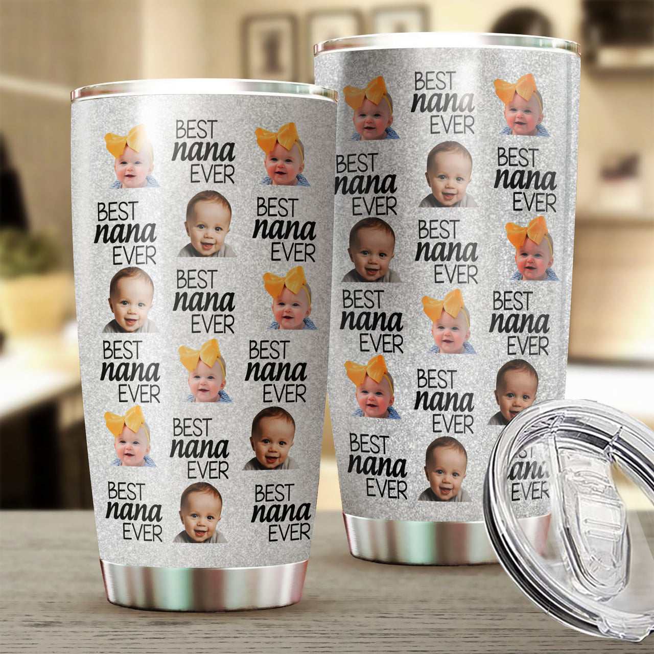 Best Nana Grandpa Ever Family Tumbler, DIY Gift Family AA