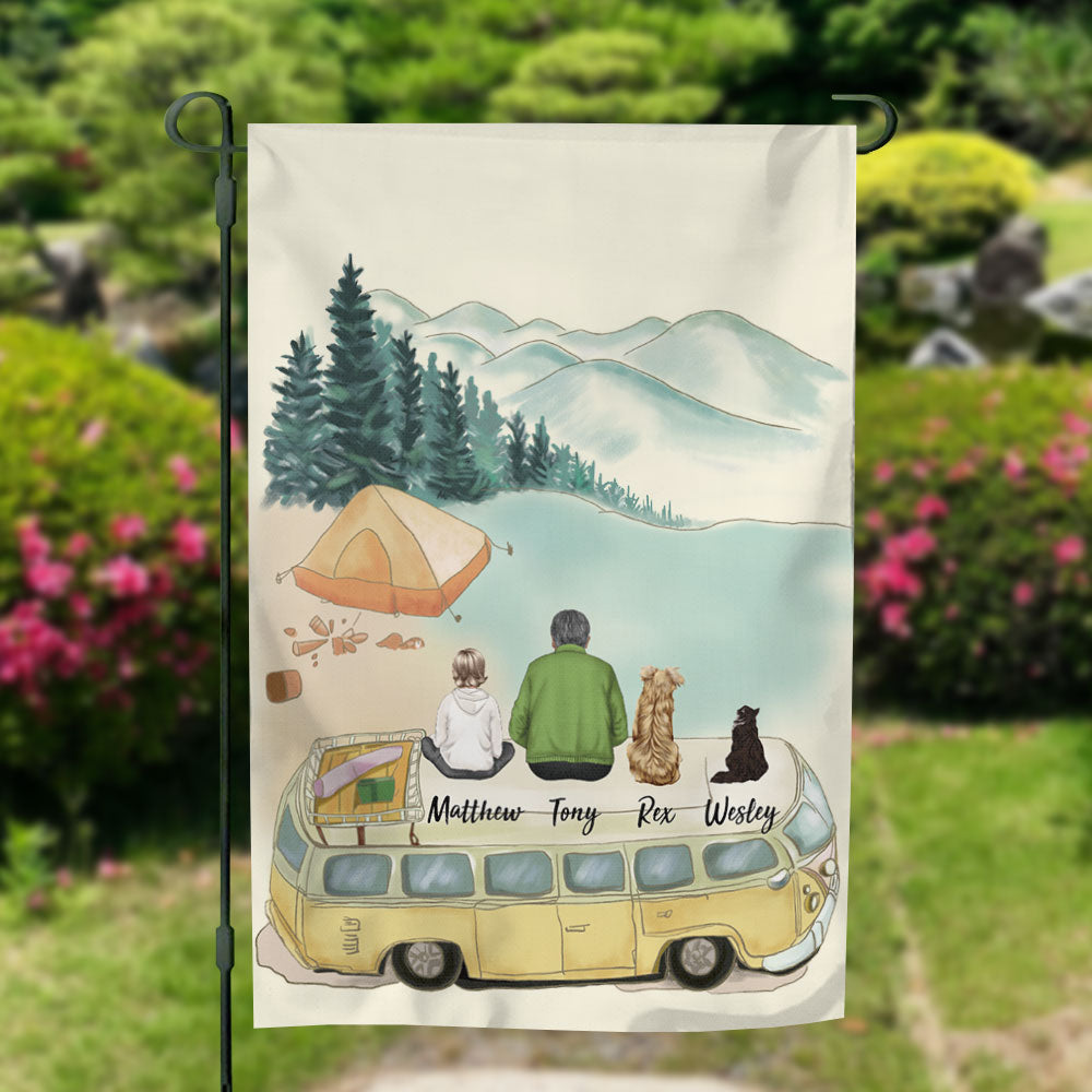 Personalized Family Flag Gifts For The Whole Family - Camping AD