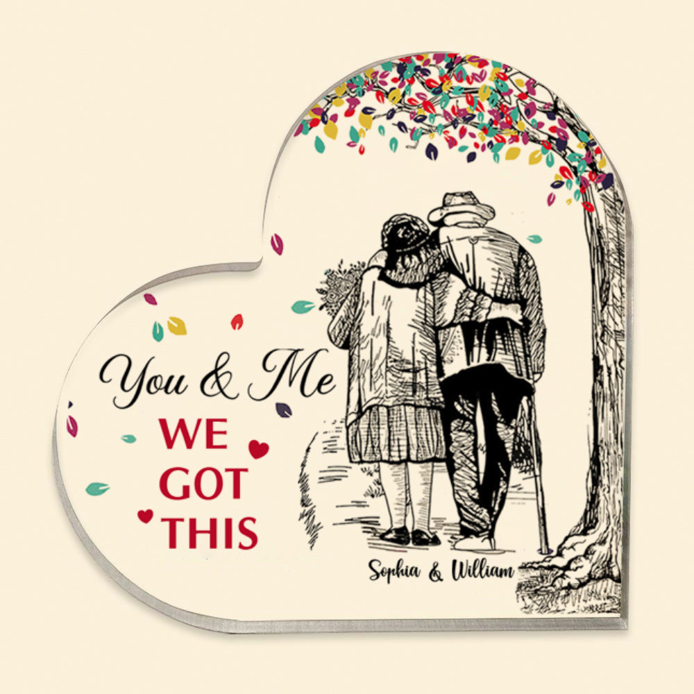 You & Me We Got This Personalized Heart Acrylic Plaque AA