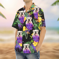 Thumbnail for Purple Palm Leaves Dog Hawaiian Shirt, Dog Lover Gift AI
