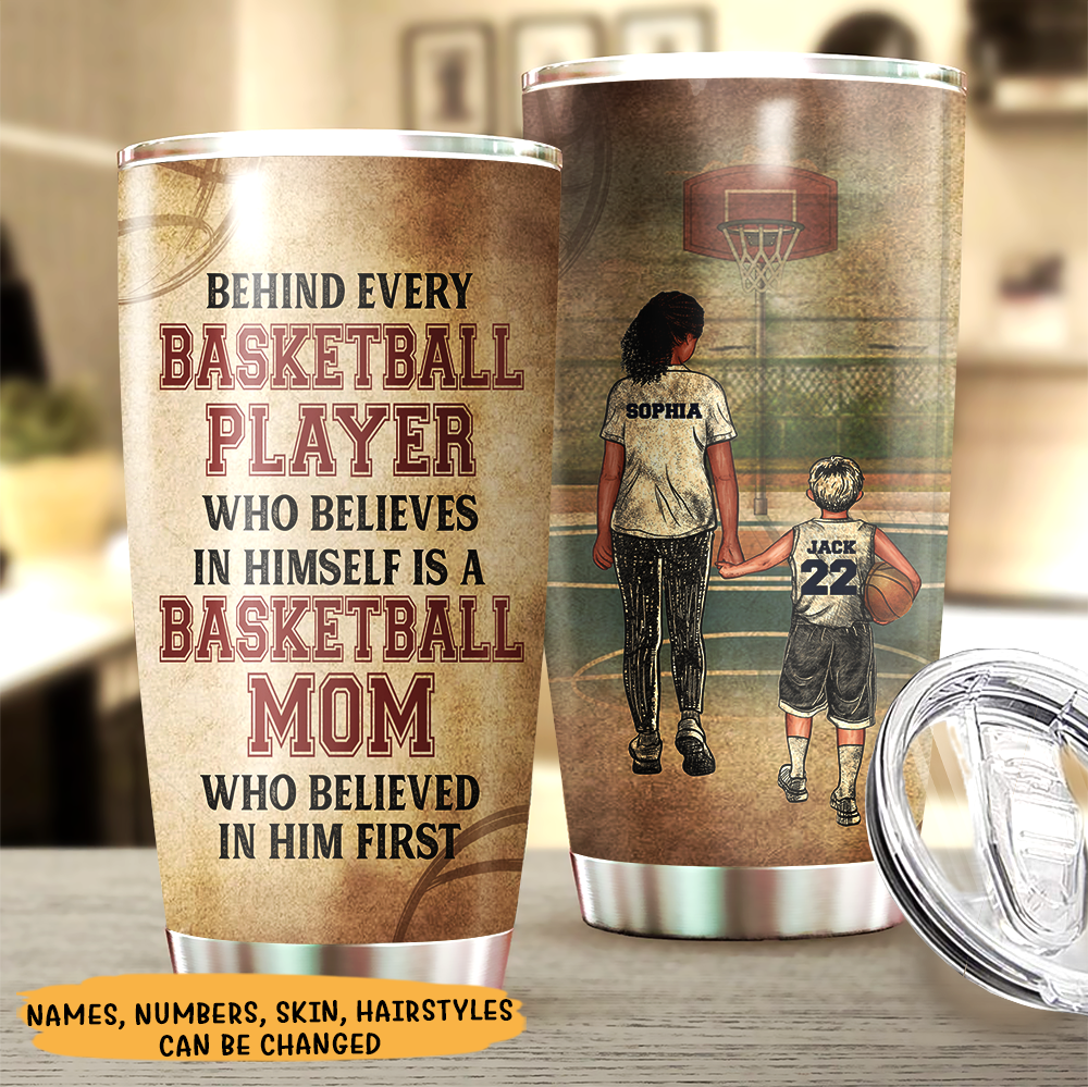 Behind Every Basketball Player - Personalized Tumbler AA