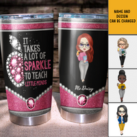 Thumbnail for Sparkle To Teach Little Minds Teacher Tumbler, Back To School Gift AA