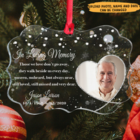 Thumbnail for Upload Photo Loss Of Someone Family Member Memorial Christmas Acrylic Ornament, Customized Holiday Ornament AE