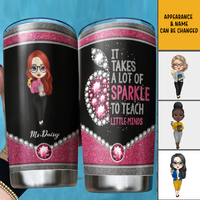 Thumbnail for Sparkle To Teach Little Minds Teacher Tumbler, Back To School Gift AA