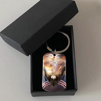 Thumbnail for Never Forget We Are One Nation Under God America- Personalized God America Keychain, Amera Gift, Independence Day Gift AA
