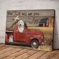Thumbnail for The Truth Will Set You Free Golden Retriever Canvas Wall Art - For Pet Lover AK