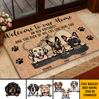 Thumbnail for Guitarist His Pick And Dog Live Here Custom Doormat, DIY Gift For Dog Lovers AB