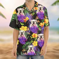 Thumbnail for Purple Palm Leaves Dog Hawaiian Shirt, Dog Lover Gift AI