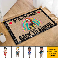 Thumbnail for Welcome Back To School Teacher Doormat, Classroom Decor 2022 AB