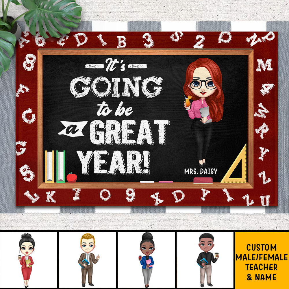 It's Going To Be A Great Year Teacher Doormat, Classroom Decor AB