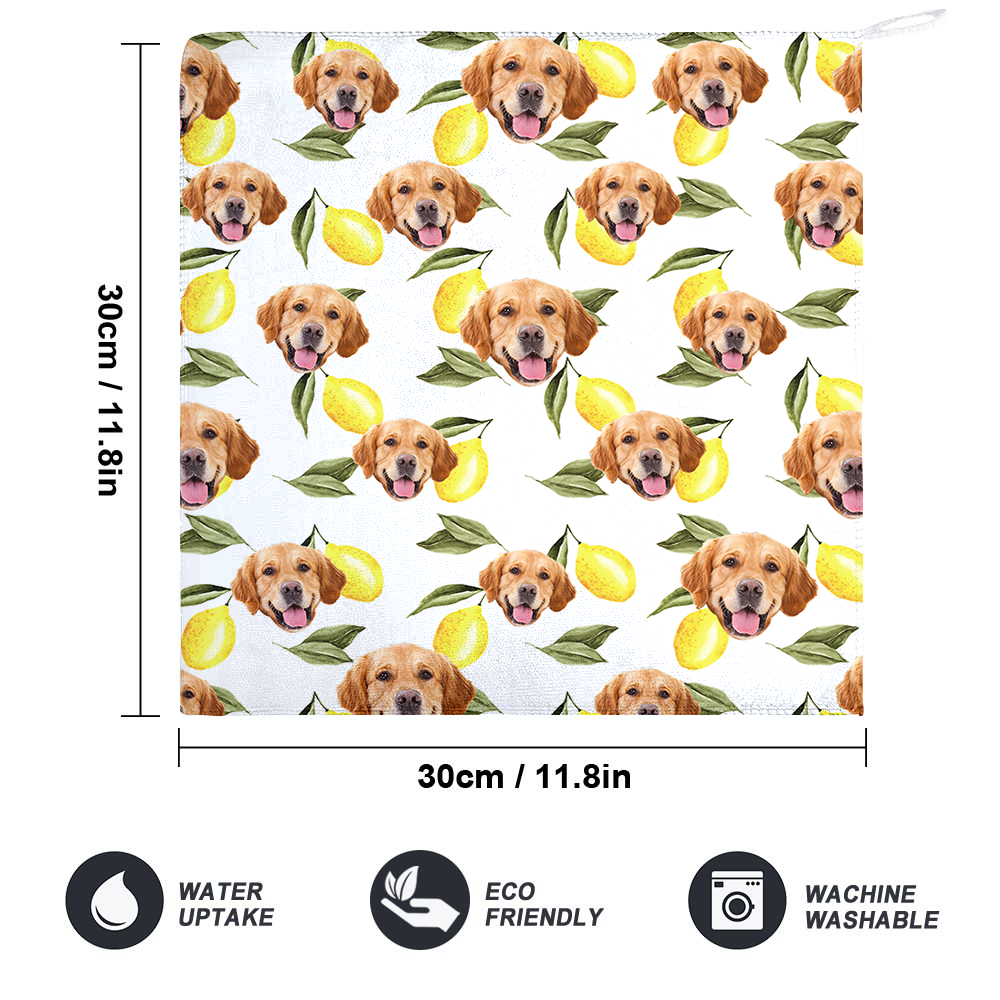 Custom Food Is Everything Dog Cat Photo Hand Towel, Pet Lover Gift JonxiFon