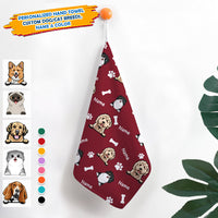 Thumbnail for Custom Dog Pattern Hand Towel, Pet Lover Gift JonxiFon