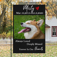 Thumbnail for Gift For Loss Of A Pet-Forever In Our Hearts-Personalized Custom Pet Photo Memorial Garden Flag AD