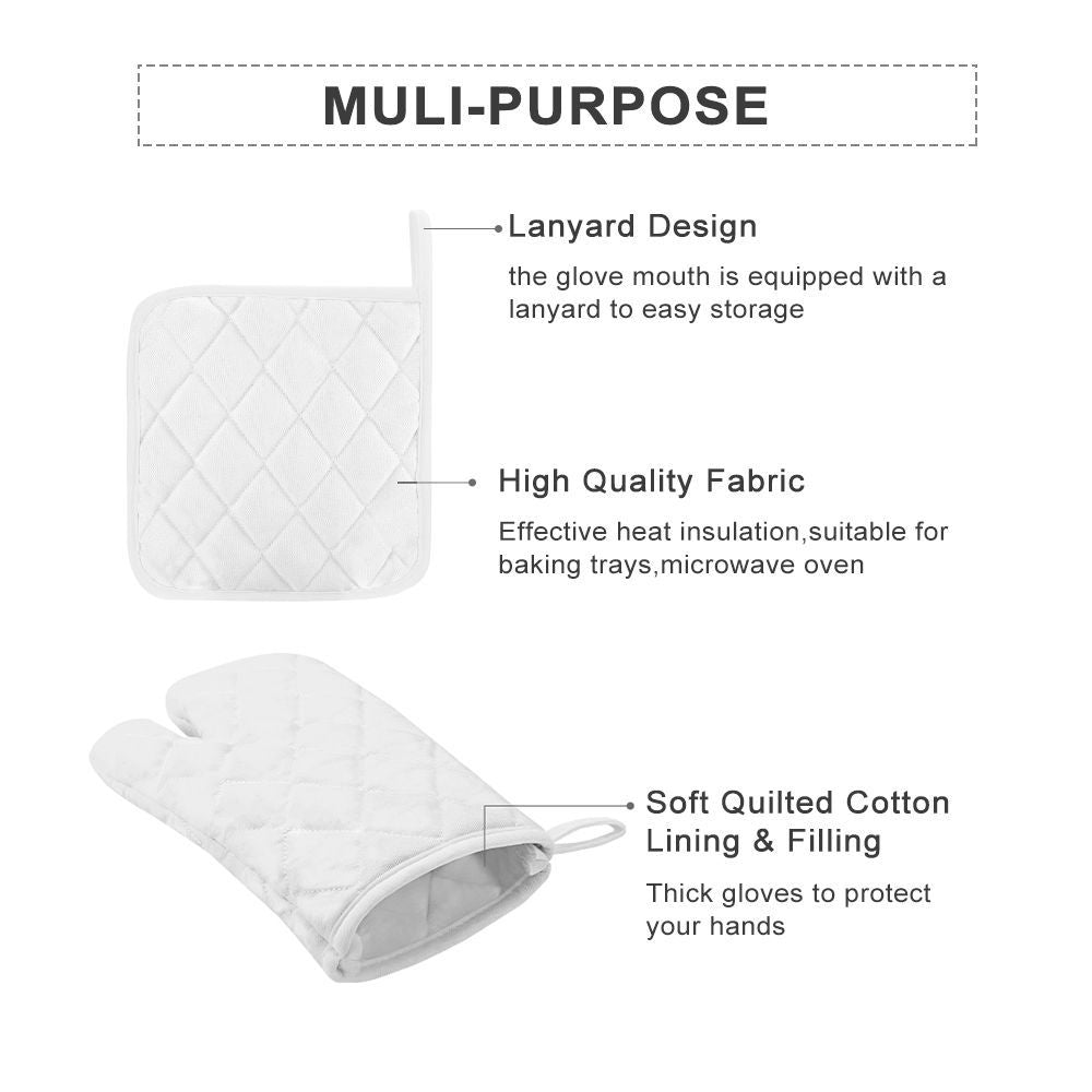 Custom Multiple Face Photo Oven Mitts & Potholder, Kitchen Gift FC