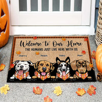 Thumbnail for Personalized Welcome To Dog's House Doormat Fall Vibe, Dog Lover Gift AB
