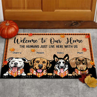 Thumbnail for Personalized Welcome To Dog's House Doormat Fall Vibe, Dog Lover Gift AB