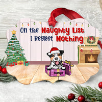 Thumbnail for On The Naughty List Personalized Dog Christmas MDF Ornament, Customized Holiday Ornament AE