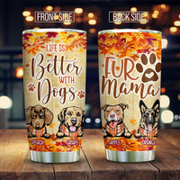 Thumbnail for Fur Mama Fall Custom Tumbler, DIY Gift For Dog Lovers AA