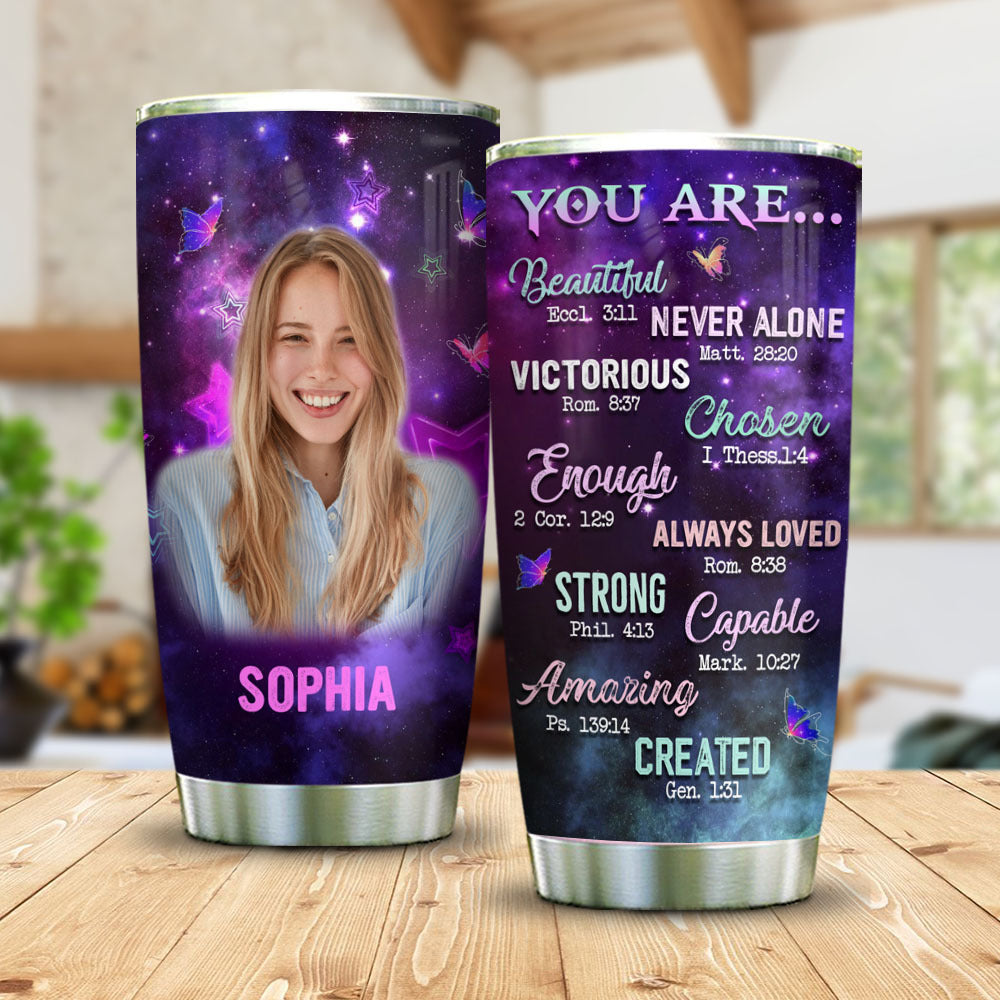 Personalized Daughter You Are Bible Verses Tumbler, Gift For Daughter AA