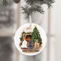 Thumbnail for Fluffy Cat Memorial - Personalized Christmas Decorative Ornament AE