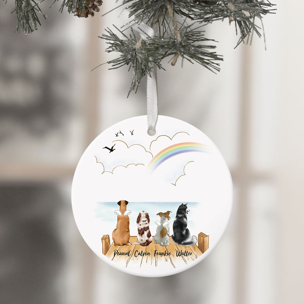 Fluffy Dog & Cat Memorial Gifts - Personalized Decorative Ornament AE