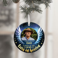 Thumbnail for A Piece Of My Heart Lives In Heaven- Personalized Ornaments, Custom Photo Gift JonxiFon