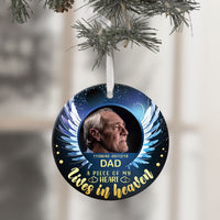 Thumbnail for A Piece Of My Heart Lives In Heaven- Personalized Ornaments, Custom Photo Gift JonxiFon