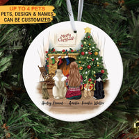 Thumbnail for Fluffy Dog & Cat Memorial Gifts For Pet Lovers- Personalized Christmas Decorative Ornament AE