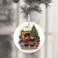Thumbnail for Personalized family Christmas Ceramic Ornaments gifts for the whole family - UP TO 5 PEOPLE AE