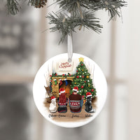 Thumbnail for Personalized Christmas Ceramic Ornament Gifts For Pet Lovers -  Dog & Cat & Couple AE