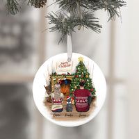 Thumbnail for Personalized Christmas Ceramic Ornament Gifts For Pet Lovers -  Dog & Cat & Couple AE