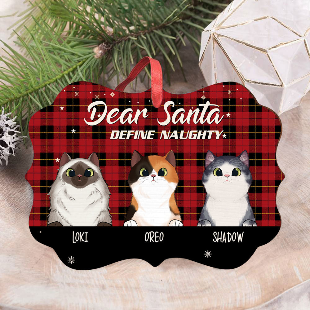 Dear Santa Defing Naughty- Personalized Shaped Ornament AE