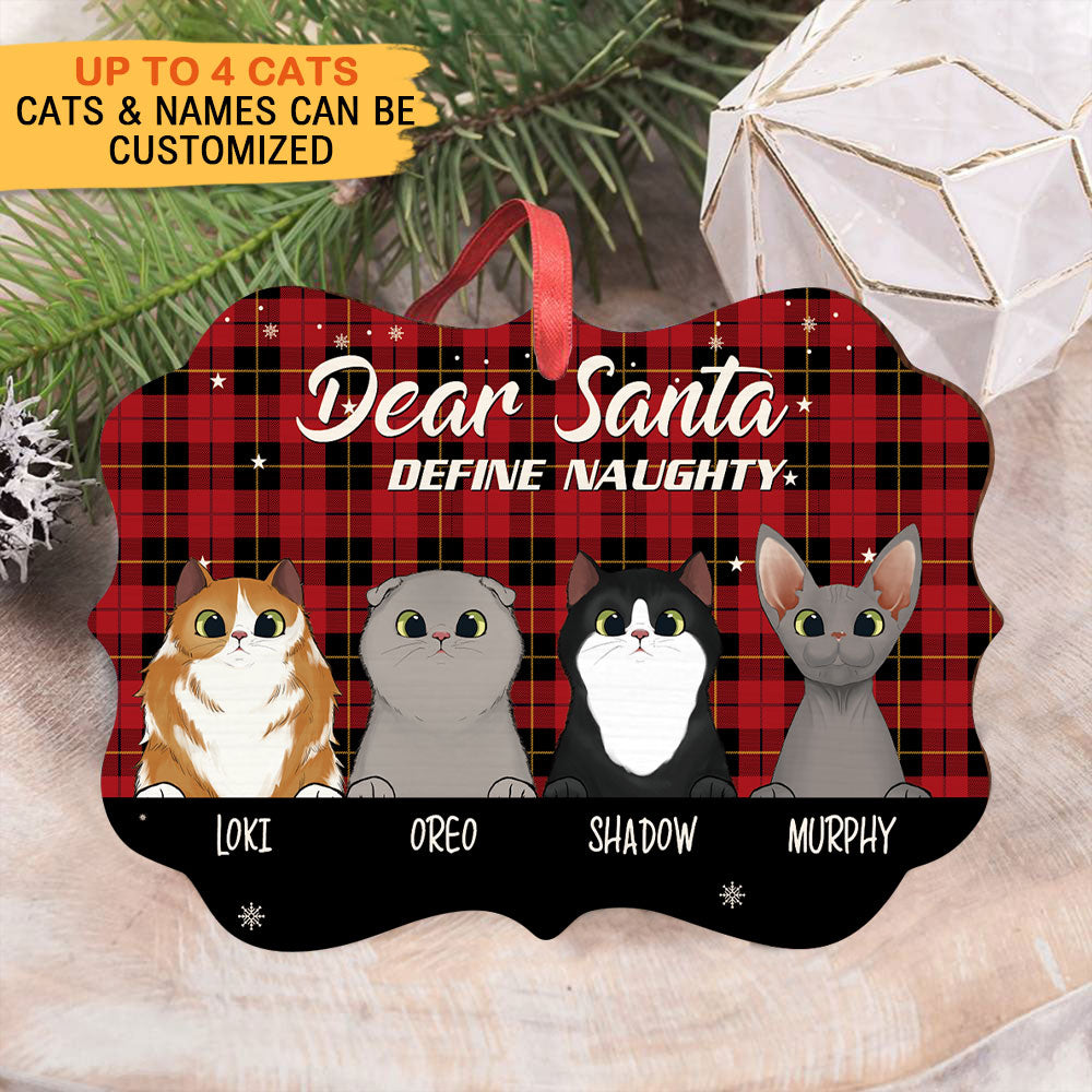Dear Santa Defing Naughty- Personalized Shaped Ornament AE