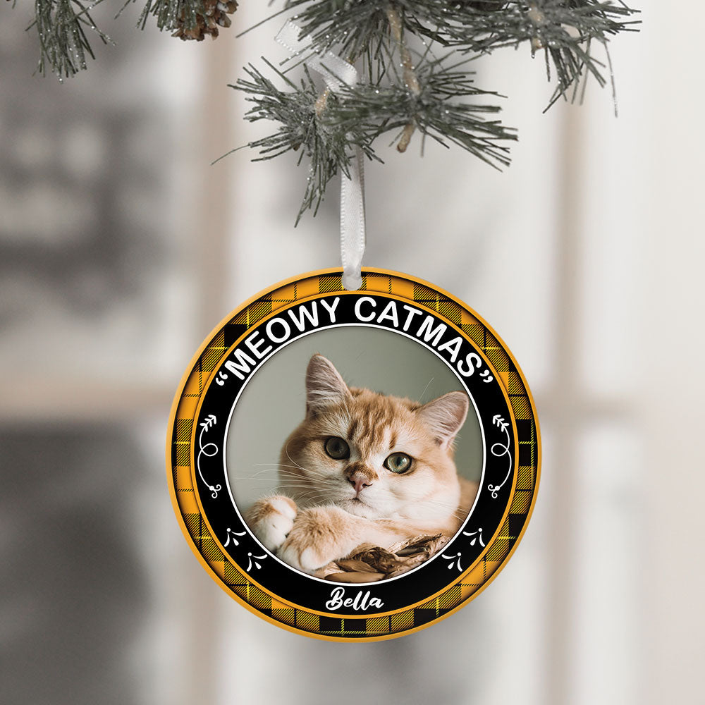 Merry Woofmas - Christmas Cookie Crew - Upload Pet Photo - Personalized Round Ornament AE