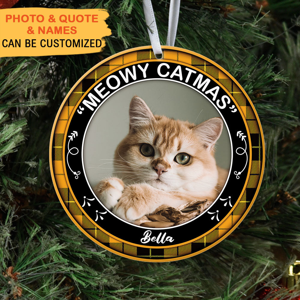 Merry Woofmas - Christmas Cookie Crew - Upload Pet Photo - Personalized Round Ornament AE