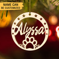 Thumbnail for Decoration Gift For Christmas, Wedding & Anniversary - Personalized  Wooden Pet Ornament AE