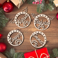 Thumbnail for Decoration Gift For Christmas, Wedding & Anniversary - Personalized  Wooden Pet Ornament AE