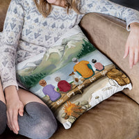 Thumbnail for Fluffy Family Gifts Throw Pillow - Personalized Pillow - Hiking AD
