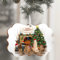 Thumbnail for Personalized Fluffy Dog & Cat Christmas Decorative Ornament, Gift For Pet Lovers AE